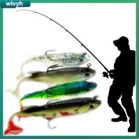 WLVYH 8Cm 14G Shad Crank หนอนเบ็ดตกปลาเหยื่อตกปลาเหยื่อตกปลาปลอมซิลิโคนหัวตะกั่ว