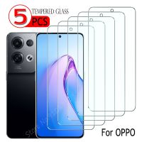 5PCS Protective Glass For OPPO Reno 8 Pro Plus 5 Lite Screen Protector For OPPO Reno 6 7 Pro 4 Z Glass For OPPO Find X3 X5 Lite