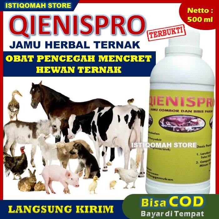 Jamu Obat Mencret Pada Hewan Ternak Sapi Kambing Qienispro Ml Obat