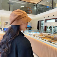 [hot]New Fisherman Hat Ladies Autumn and Winter Suede French Style Fashion Pile Hats Big Head Circumference Show Face Small Basin Cap 【hot】 !