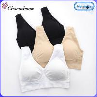 CHARMHOME ฟิตเนสยิม ไร้สาย กับแพด ชุดกีฬาโยคะ สปอร์ตบรา ชุดชั้นในกันกระแทก เสื้อกั๊กดันขึ้น