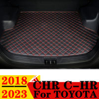 เสื่อท้ายรถยนต์สำหรับโตโยต้า C-HR CHR 2018 19-2023ด้านแบนกันน้ำด้านหลังขนส่งสินค้าปกพรม Pad อัตโนมัติหางอุปกรณ์บูตซับ