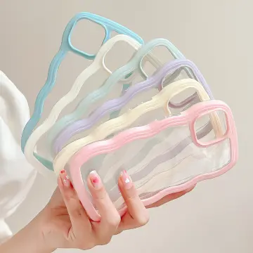 New Fashion Cute Transparent Curly Wave Case for iPhone 11 12 13 Pro Max 13  Pro