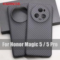 HANWOR เคสคาร์บอนป้องกันคาร์บอนไฟเบอร์สำหรับ Honor Magic 5 Pro เคสโทรศัพท์บางเฉียบป้องกันลายนิ้วมือ Aramid 5 (ลดราคาพิเศษ)