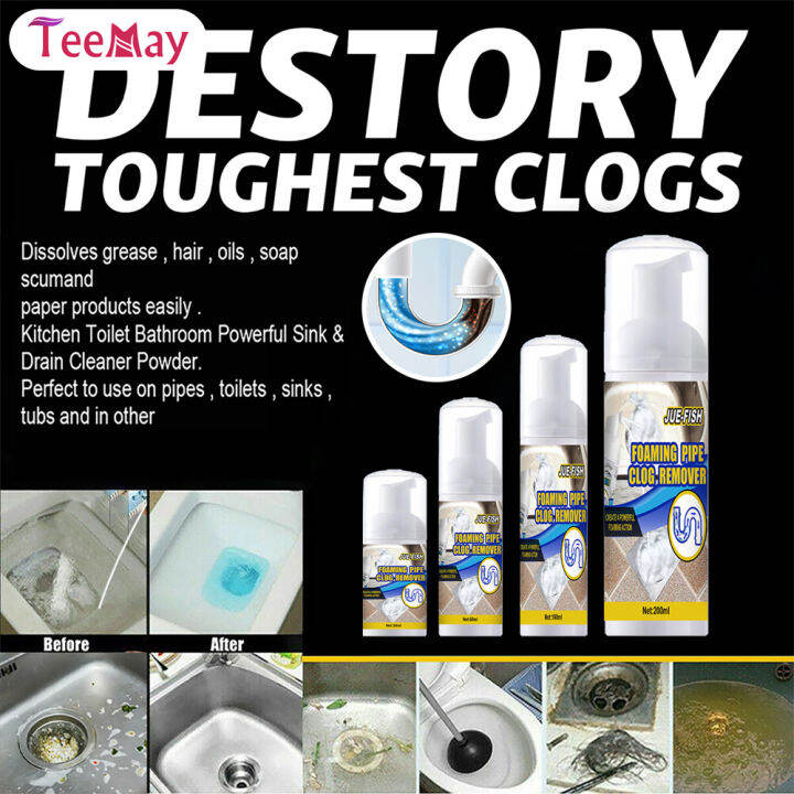 Teemay Sink and Drain Cleaner Foam Pipe Dredge Deodorant Quick Foaming