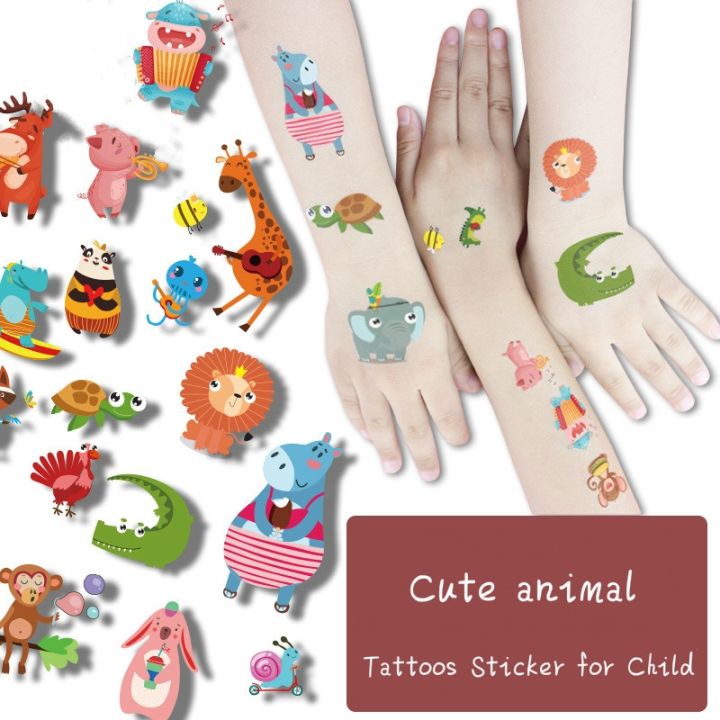 hot-dt-5pcs-unicorn-temporary-tattoos-cartoon-fake-sticker-hand-arm-for-child