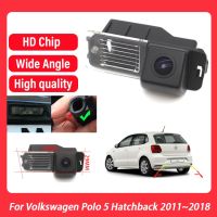 กล้องมองหลังสำรอง HD CCD กันน้ำสำหรับ Volkswagen Polo 5 Hatchback 2011 ~ 2014 2015 2016 2017 2018กล้องป้ายทะเบียน