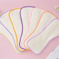 #1/5/10 PCS&amp; Elinfant 3 Layers Hemp Cotton Colorful Stitched Absorbent Natural OS Cloth Diaper Insert