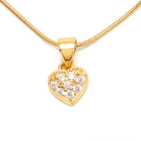 jewelry สร้อยคอทองรูปหัวใจสร้อยคอจี้วินเทจลูกปัดเงาสุภาพสตรีสร้อยคอของขวัญงานรื่นเริงพร้อมกล่องของขวัญ 358n