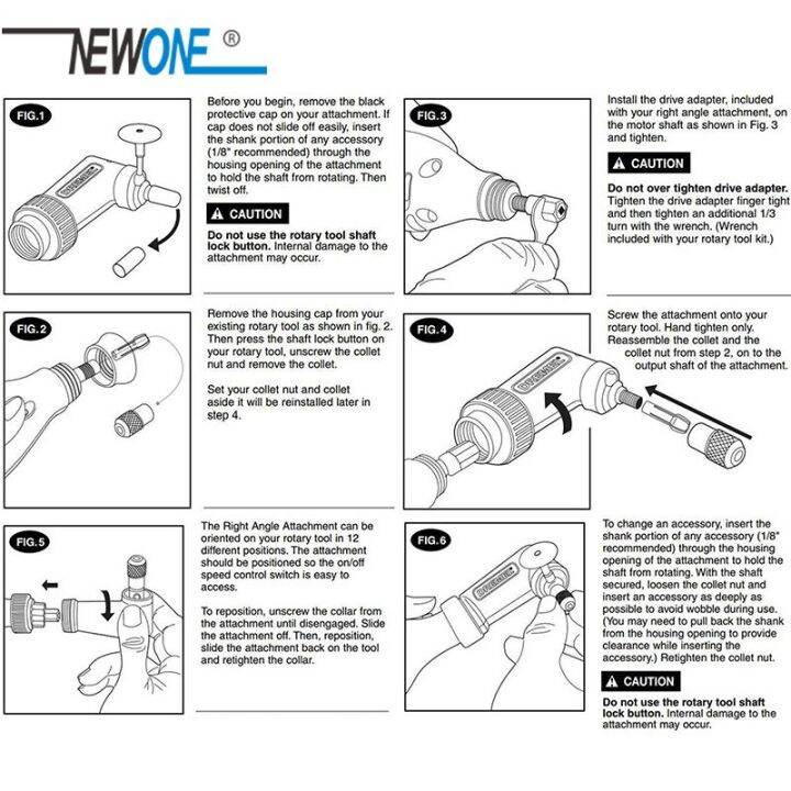 newone-right-angle-converter-attachment-for-dremel-tool-accessories-rotary-tools-black-eeekit-right-angle-drill-converter