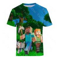 Minecraft Game Kids Boys  Printing T-shirt Crew Neck Short Sleeve 5-14years Old(110cm-160CM)