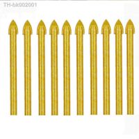 ►♟⊕ 10 Pcs Drill Bits 6mm Dia 71mm Length Tip For Glass Ceramic Tile Carbide Drilling Bit Head Tungsten Wood Cutter