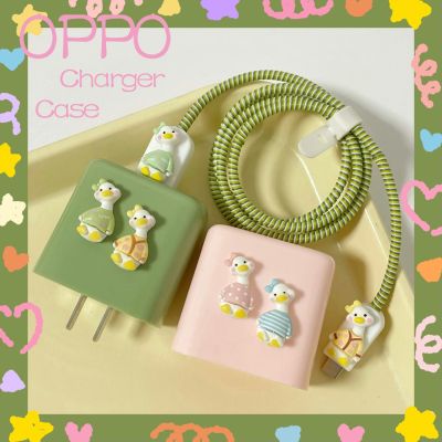 อุปกรณ์ชาร์จโทรศัพท์ในรถยนต์เป็ดการ์ตูนน่ารักเคสแบตสำรอง OPPO สายพลังงานข้อมูลมือถือสำหรับ OPPO 65W USB Prot [Cchoice]