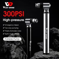 WEST BIKING 300psi High Pressure Bike Pump Portable MTB Road Bicycle Hand Air Pump Schrader Presta Valve Cycling Tire Inflator