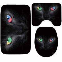 【CC】✕∏﹍  Personalized Color Cats Three-piece Toilet Cover Floor Absorbent Non-slip ковер