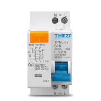 TOMZN TPNL DPNL 230V 1P+N Residual Current Circuit Breaker with over and Short Current Protection RCBO MCB, TPNL