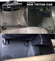 พรมปูพื้นรถยนต์ NEW TRITON CAB ลายไบเค่น สีดำ เต็มคัน