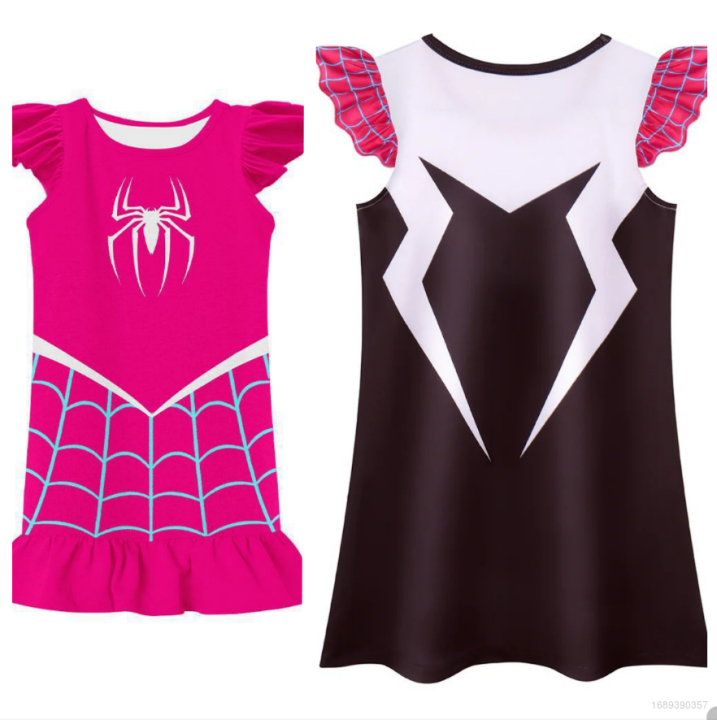 Marvel Gwen Stacy Cosplay Dess For Kid Girl SpiderMan Across the