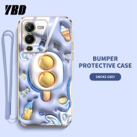 YBD เคส3Dเคสสำหรับ Vivo V25 IQOO Z6 Pro 5G ลายการ์ตูนน่ารักคู่เคสนิ่มกรณีโทรศัพท์รูปแบบเคลื่อนไหว