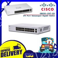 อุปกรณ์เพิ่มขยายช่องแลน CISCO 24 PORT UNMANAGED GIGABIT SWITCH + 2 SFP Port รุ่น CBS110-24T-EU เปิดบิล Vat ได้ รับประกันศูนย์ตลอดอายุการใช้งาน