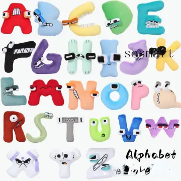 Alphabet Lore Plush Toy Stuffed Plushie Doll Toys Children kawaii Cartoon  Doll 26 English Letters (A-Z-0-9) Kids Birthday Gift