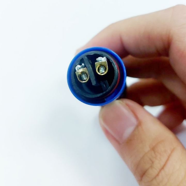ขั้วต่อไฟฟ้ากันน้ำ-ip68-สำหรับงานอุตสาหกรรม-งานติดตั้งระบบแสงสว่าง-connector-m16-2-pin