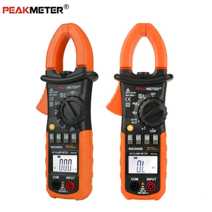 PEAKMETER PM2008A/PM2008B Professional digital AC 600A Clamp meter ...