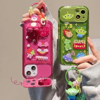 เคสโทรศัพท์การ์ตูนสำหรับiPhone 11 12 13 14 Pro Max Plus Mini 11Pro 12Pro 13Pro X XR XS MAX 6 6S 7 8 Plus SE 2020 กรณีกระจกซิลิโคนน่ารักหมีคนต่างด้าวLOTSOนุ่มที่ครอบ