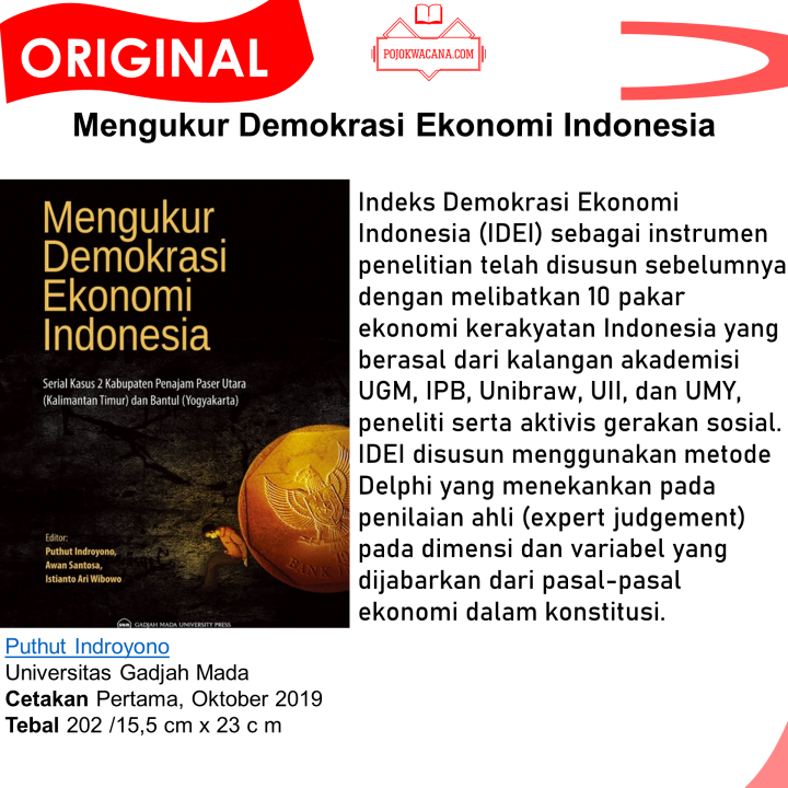 Original - Buku Politik - Mengukur Demokrasi Ekonomi Indonesia | Lazada ...