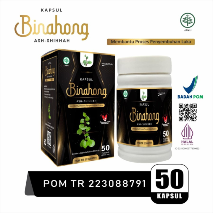 Herbal Ekstrak Kapsul Daun Binahong - 60 Kapsul Ash Shihah|Binahong Ash ...