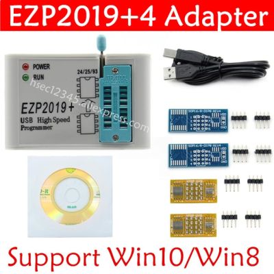 Full Set EZP2019 High Speed USB SPI Programmer+ 12 adapter SOP8 test clip sop8/16 1.8V adapter socket  flash bois 24 25 EEPROM
