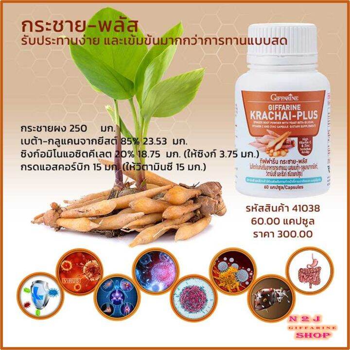 กิฟฟารีน-กระชาย-พลัส-กระชายขาวสกัด-ชนิดแคปซูล-krachai-plus-giffarine