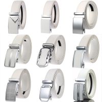 130Cm 140Cm 150Cm 160Cm Plus Size Long Belt White Men Belt Alloy Automatic Buckle Real Cowhide Leather Belts Luxury Brand HOT ●8/27ﺴ◙