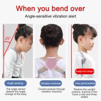 Nylon Hunchback Correction Belt Adjustable Sitting Posture Corrector Elastic USB Charging Sensor Corset for Home Office Supplies Spine Supporters