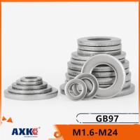 2/5/10/50/100pcs GB97 A2 304 Stainless Steel Flat Washer Plain Gasket for M1.6 M2 M2.5 M3 M4 M5 M6 M8 M10 M12 M16 M24 Screw Bolt