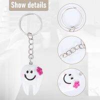 20 pcs Keychain Key Ring Hang Tooth Shape Cute Dental Gift