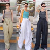 NEW!! basic boyy pants➰???(S,M: 490฿ฟรีส่ง) กางเกงทรงบอย ขาใหญ่ เอวพับ ดีเทลปักตัวอักษรที่เอว สวยจึ้งแบบมีสไตล์สุดๆ