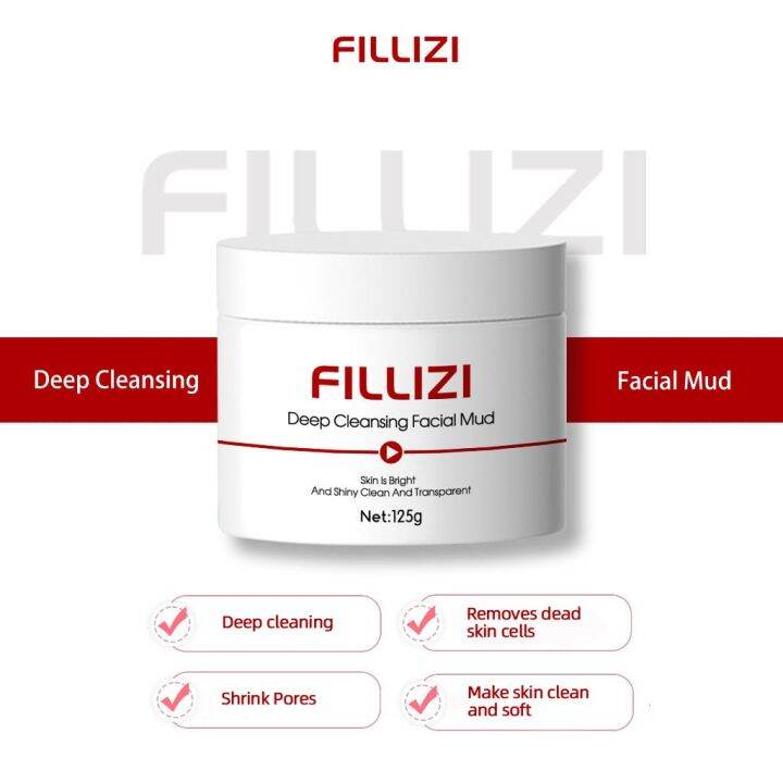 Fillizi Mud Mask Facial Peeling Nose Strip Acne Deep Cleansing Facial