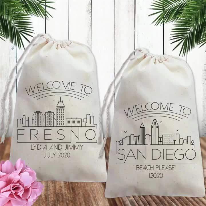 20ชิ้นยินดีต้อนรับสู่แคลิฟอร์เนียแต่งงานโปรดปรานกระเป๋า-Los Angeles,ซาน ...