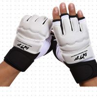 MMA Fighting Kick Boxing Gloves Half Finger Boxing Gloves Foot Protector PU Leather Karate Muay Thai Training Workout Gloves Men