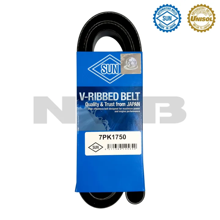 SUN V-Ribbed Belt 7PK1750 for Nissan NP300, Terra 2015-2021 | Lazada PH