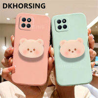 DKHORSING เคสโทรศัพท์สำหรับ HONOR X6A / X5 Plus / 90 5G / 90 Lite ผิวกันกระแทกเคสนิ่ม TPU Honor ฝาครอบ X6a HONOR90 5G 2023กับที่วางที่ตั้งรูปหมีการ์ตูนน่ารัก