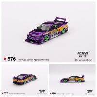 พรีเซลใน September Mini Gt 1:64 Nissan S15 SILVIA LB-Super Silhouette #555 2022 Formula Drift Japan 576รถโมเดล Diecast