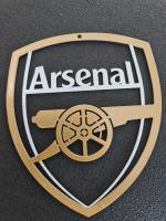 ARSENAL โลโก้อาร์เซนอล เหล็กตัดเลเซอร์ 30x26 cm. หนา 2 mm สีขาว ใช้สีพ่นรถยนต์ ภายนอก 2k สูตร 2/1 ทนแดดทนฝนทนทุกสภาวะอากาศ ติดตั้งได้ ผนั่งเหล็กปูน