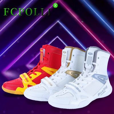 Professional Boxing Fighting Boots for Couples Red Wrestling Shoes Men Women Anti Slip Boxing Shoes Man Brand Gym Shoes Big Boy
