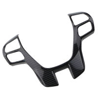 for Ford Ranger Everest Endeavor 2015+ Carbon Fiber Steering Wheel &amp; Gear Shift Cover Trim Frame Decorator Accessories