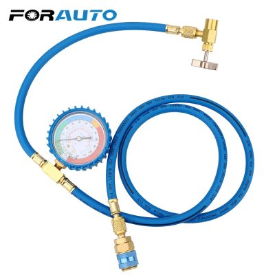 【hot】 FORAUTO 250PSI Recharge Measuring Hose Gauge Refrigerant Pipe R134A Car Air Conditioning Reparing Tools