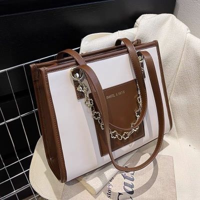 【Hot Sale】 Large-capacity bag womens 2023 new trendy ins niche shoulder high-end foreign style fashion commuter tote