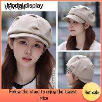 VERFZM SHOP อบอุ่นและอบอุ่น หมวก visors ย้อนยุค ของผู้หญิง นุ่มนุ่มๆ หมวกเบเร่ต์ ของใหม่ ฤดูหนาวฤดูใบไม้ร่วงฤดูหนาว หมวกเบเร่ต์ทรงแปดเหลี่ยม