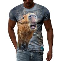 New Funny Capybara T-Shirts Cute Animal 3D Printed Streetwear Men Women Casual Fashion Oversized T Shirt Kids Tees Tops Clothing